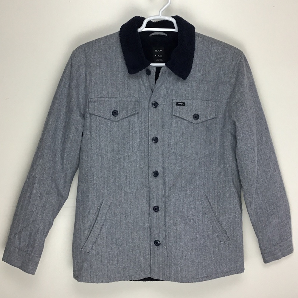 RVCA Charcoal Jacket with Dark Collar